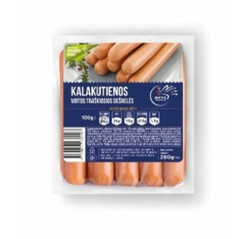 Arvi - Cooked Turkey Sausages Traskiosios 280g